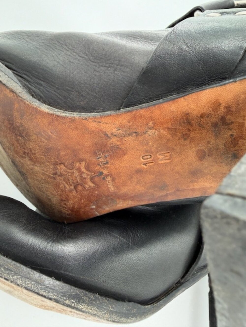 Vintage Michael Kors Archival Black Leather Harness Moto Boots - Size Women's 10 - Picture 5 of 9
